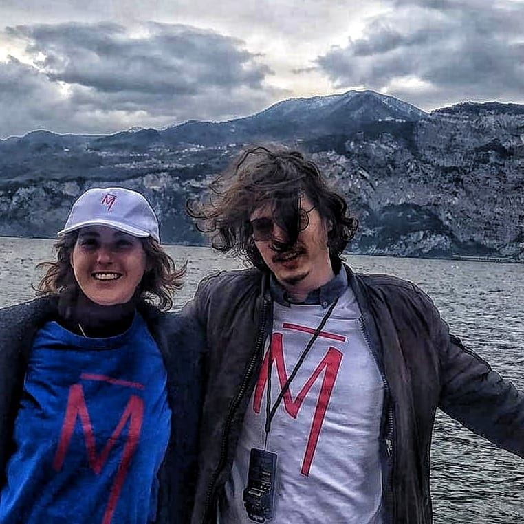 Mimema music duo on Garda Lake, Malcesine